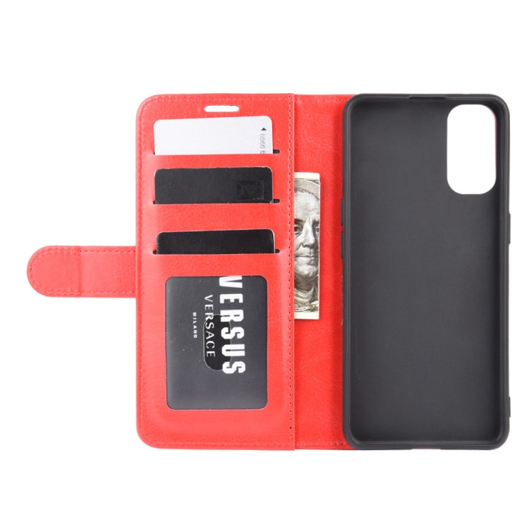 For OPPO Reno 4 5G R64 Texture Single Horizontal Flip Protective Case with Holder & Card Slots & Wallet& Photo Frame