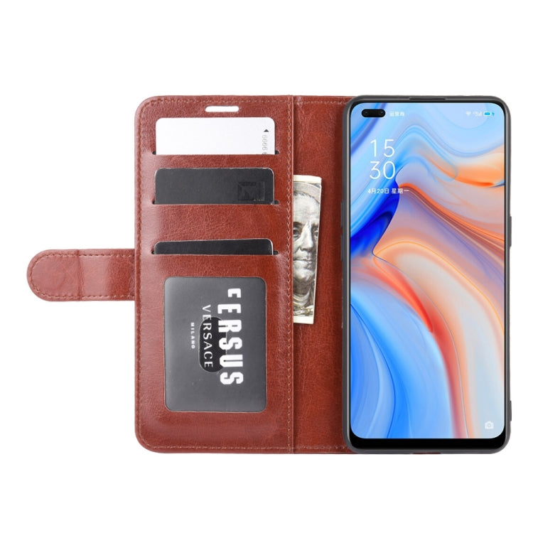 For OPPO Reno 4 5G R64 Texture Single Horizontal Flip Protective Case with Holder & Card Slots & Wallet& Photo Frame