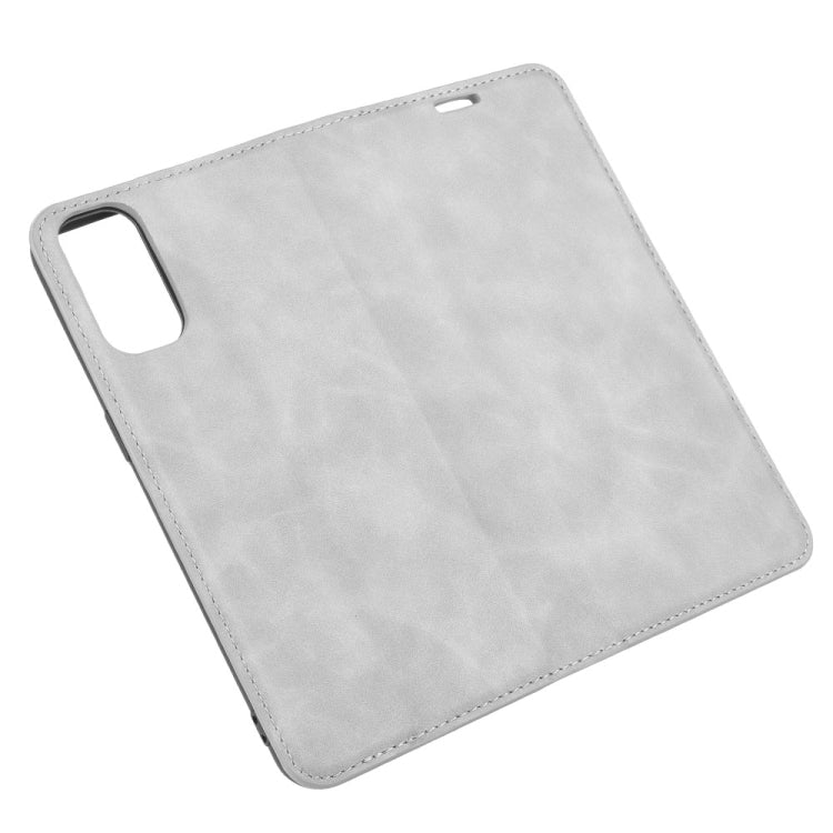 For OPPO Reno 4 5G Retro-skin Business Magnetic Suction Leather Case with Holder & Card Slots & Wallet