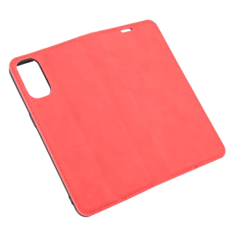 For OPPO Reno 4 5G Retro-skin Business Magnetic Suction Leather Case with Holder & Card Slots & Wallet