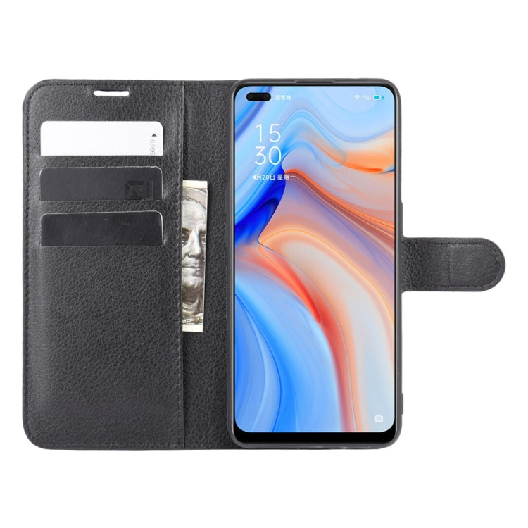 For OPPO Reno 4 5G Litchi Texture Horizontal Flip Protective Case with Holder & Card Slots & Wallet