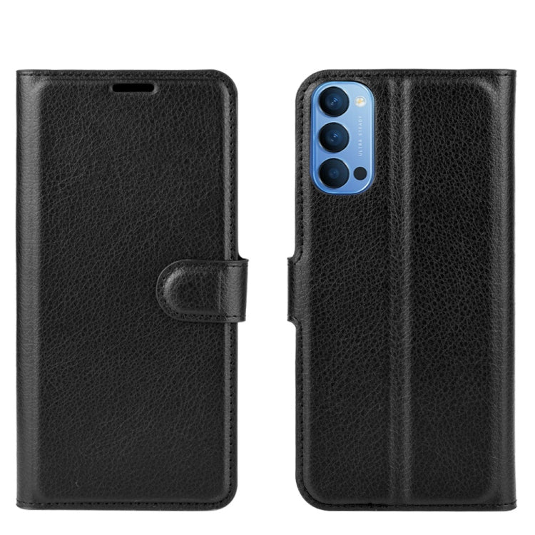 For OPPO Reno 4 5G Litchi Texture Horizontal Flip Protective Case with Holder & Card Slots & Wallet