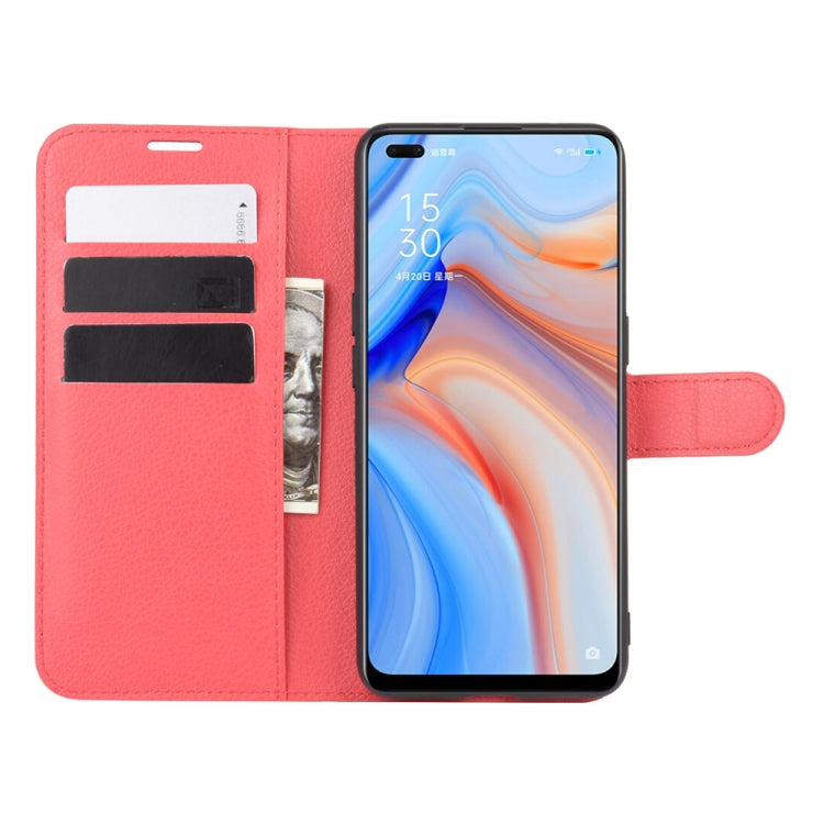 For OPPO Reno 4 5G Litchi Texture Horizontal Flip Protective Case with Holder & Card Slots & Wallet