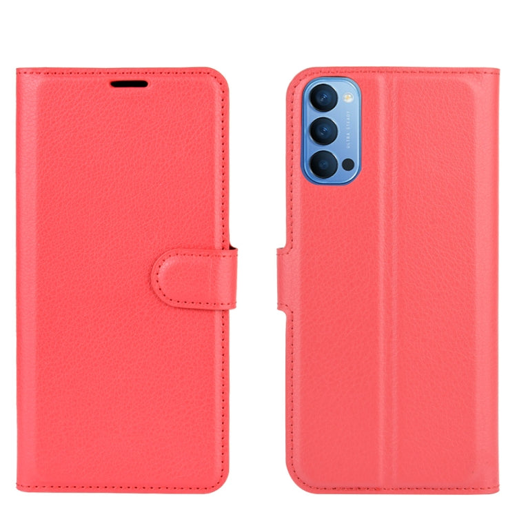 For OPPO Reno 4 5G Litchi Texture Horizontal Flip Protective Case with Holder & Card Slots & Wallet