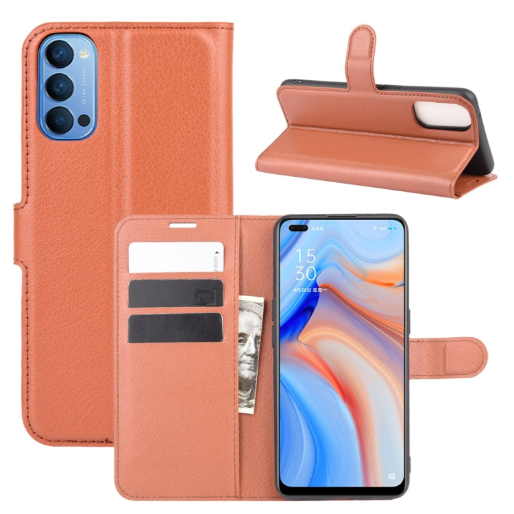 For OPPO Reno 4 5G Litchi Texture Horizontal Flip Protective Case with Holder & Card Slots & Wallet