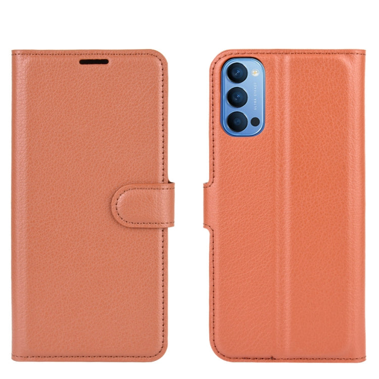 For OPPO Reno 4 5G Litchi Texture Horizontal Flip Protective Case with Holder & Card Slots & Wallet