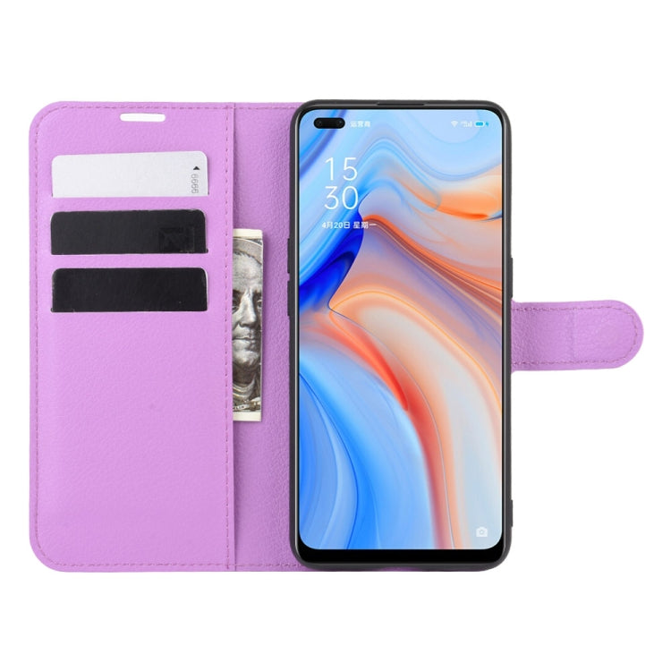 For OPPO Reno 4 5G Litchi Texture Horizontal Flip Protective Case with Holder & Card Slots & Wallet