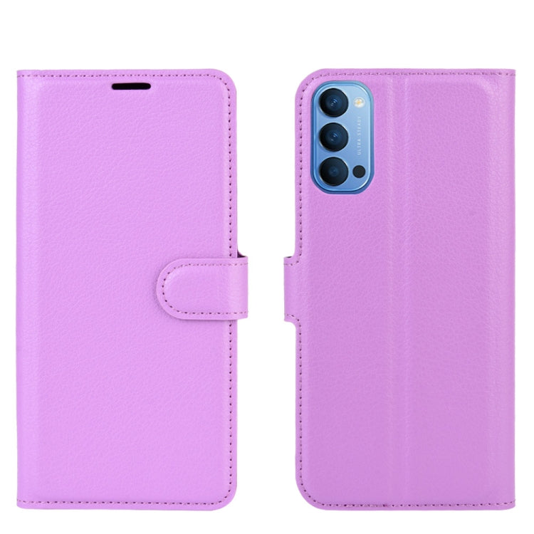 For OPPO Reno 4 5G Litchi Texture Horizontal Flip Protective Case with Holder & Card Slots & Wallet