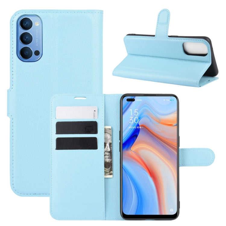For OPPO Reno 4 5G Litchi Texture Horizontal Flip Protective Case with Holder & Card Slots & Wallet