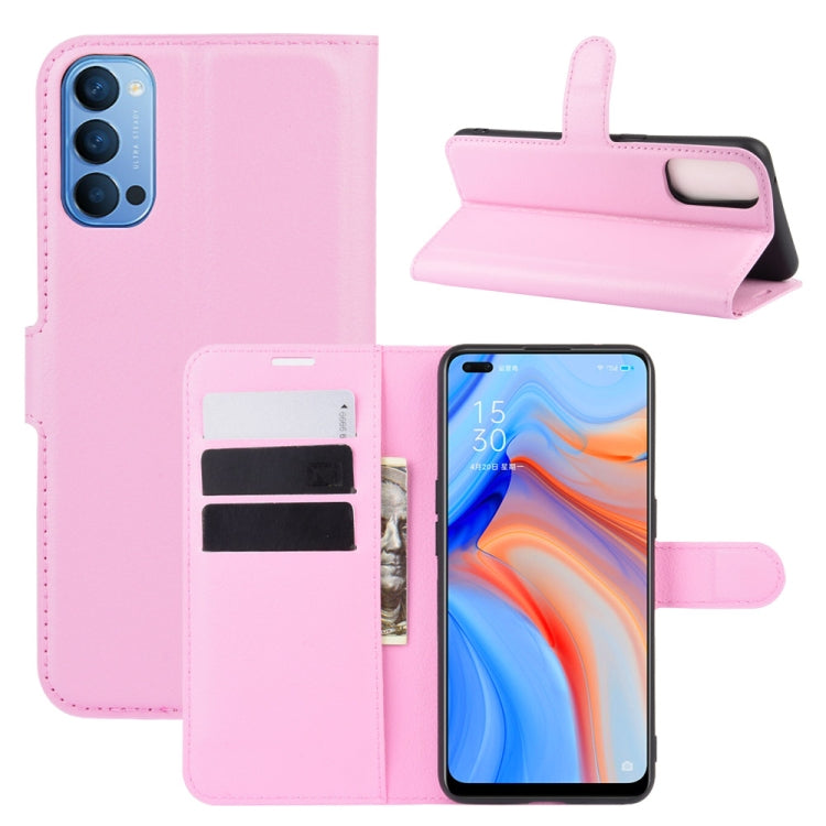 For OPPO Reno 4 5G Litchi Texture Horizontal Flip Protective Case with Holder & Card Slots & Wallet