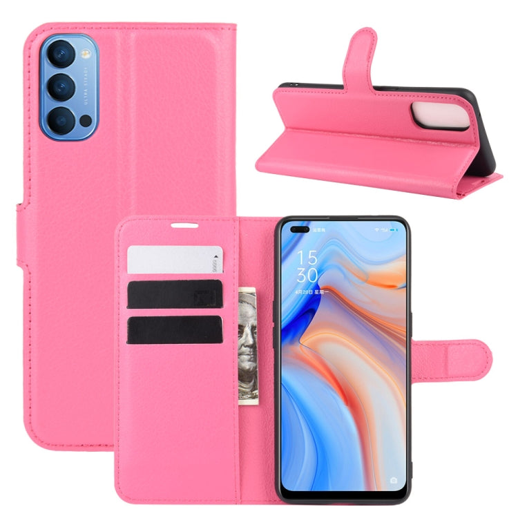 For OPPO Reno 4 5G Litchi Texture Horizontal Flip Protective Case with Holder & Card Slots & Wallet