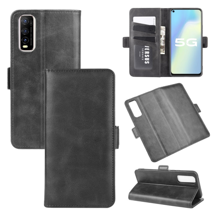 For Vivo Y70s Dual-side Magnetic Buckle Horizontal Flip Leather Case with Holder & Card Slots & Wallet