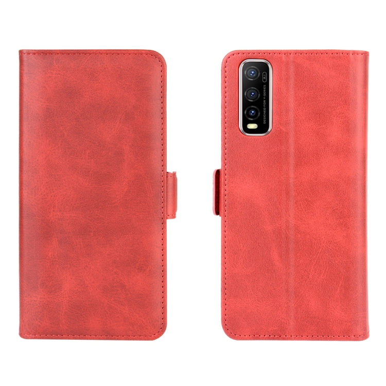 For Vivo Y70s Dual-side Magnetic Buckle Horizontal Flip Leather Case with Holder & Card Slots & Wallet