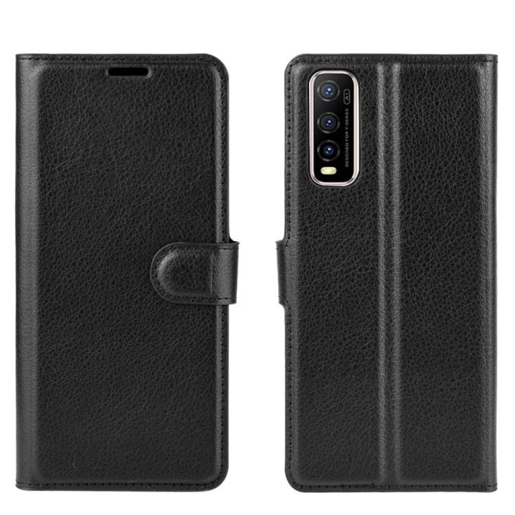 For Vivo Y70s Litchi Texture Horizontal Flip Protective Case with Holder & Card Slots & Wallet