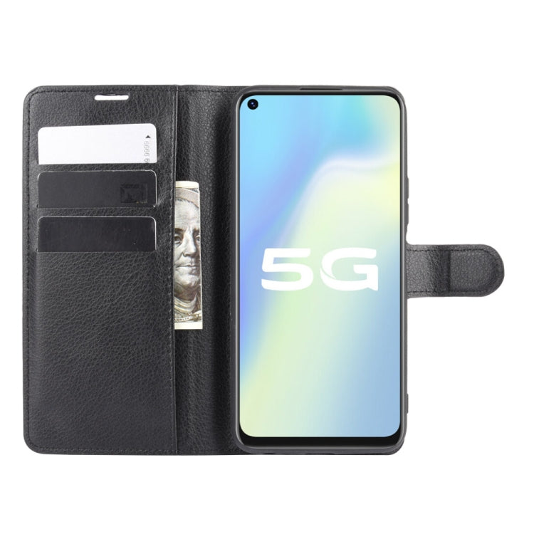 For Vivo Y70s Litchi Texture Horizontal Flip Protective Case with Holder & Card Slots & Wallet