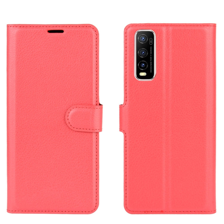 For Vivo Y70s Litchi Texture Horizontal Flip Protective Case with Holder & Card Slots & Wallet
