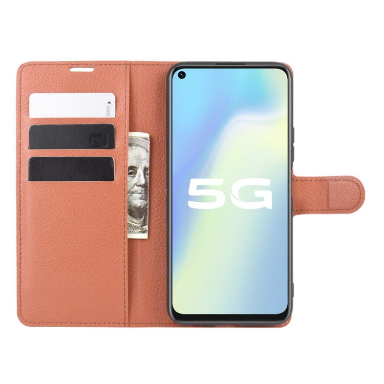 For Vivo Y70s Litchi Texture Horizontal Flip Protective Case with Holder & Card Slots & Wallet