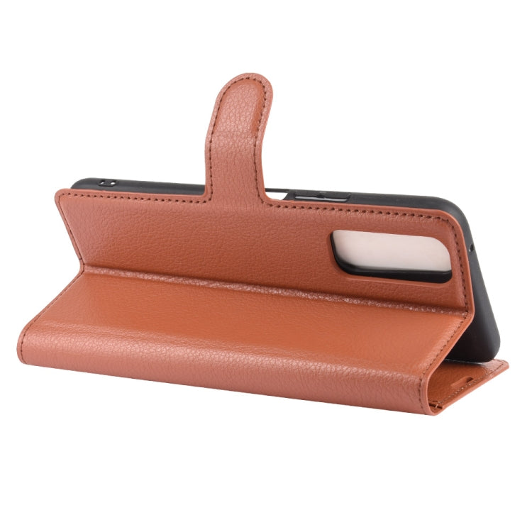 For Vivo Y70s Litchi Texture Horizontal Flip Protective Case with Holder & Card Slots & Wallet