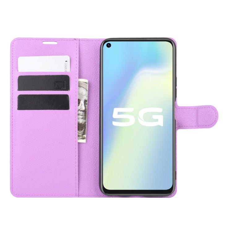 For Vivo Y70s Litchi Texture Horizontal Flip Protective Case with Holder & Card Slots & Wallet