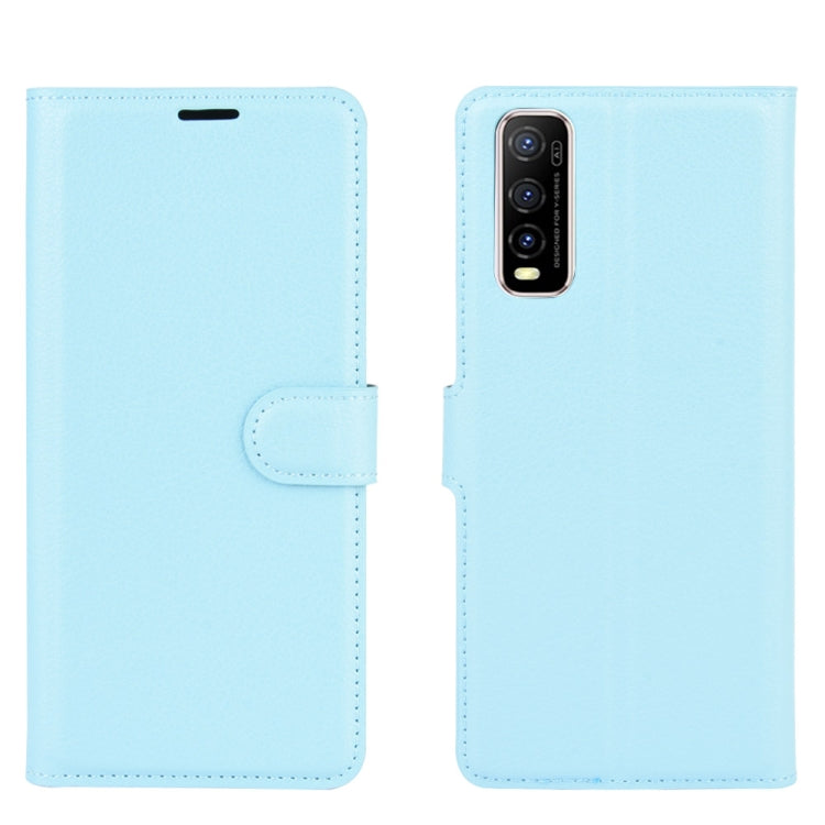 For Vivo Y70s Litchi Texture Horizontal Flip Protective Case with Holder & Card Slots & Wallet