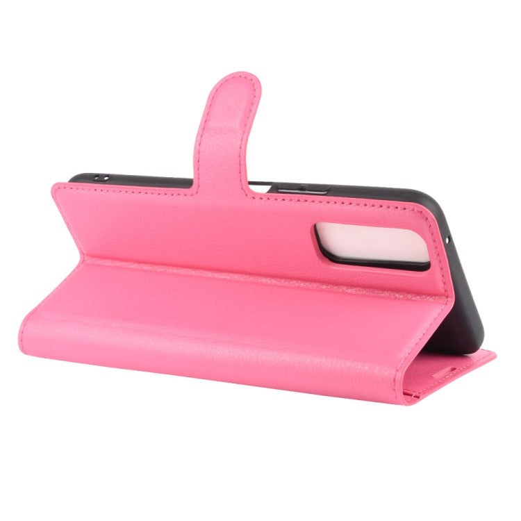 For Vivo Y70s Litchi Texture Horizontal Flip Protective Case with Holder & Card Slots & Wallet