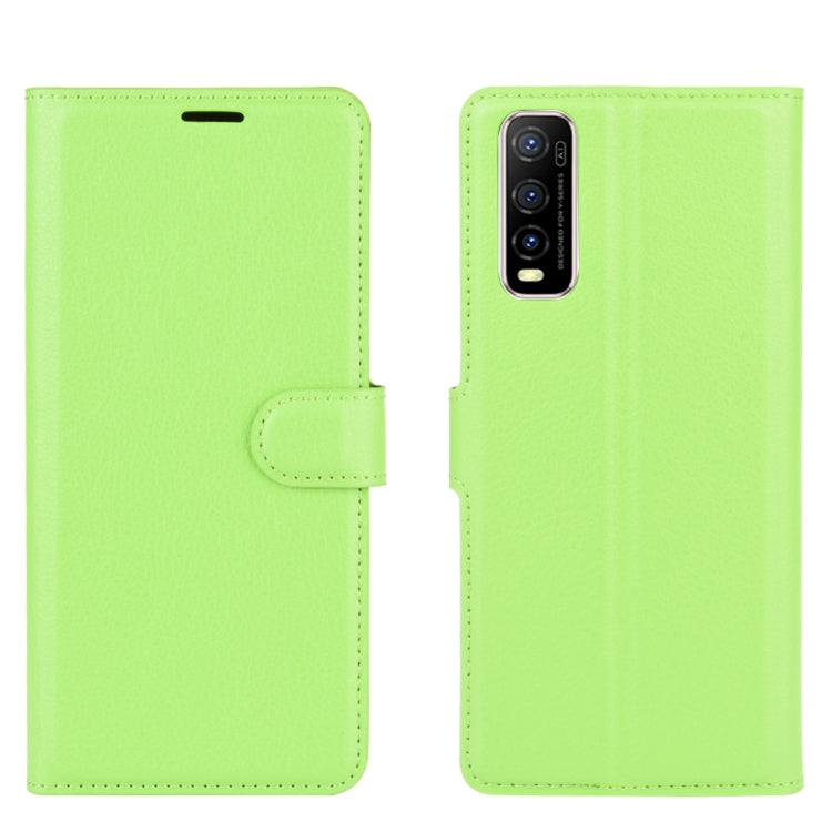 For Vivo Y70s Litchi Texture Horizontal Flip Protective Case with Holder & Card Slots & Wallet