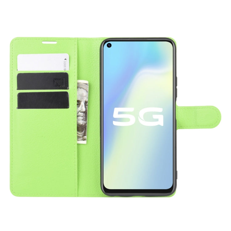 For Vivo Y70s Litchi Texture Horizontal Flip Protective Case with Holder & Card Slots & Wallet