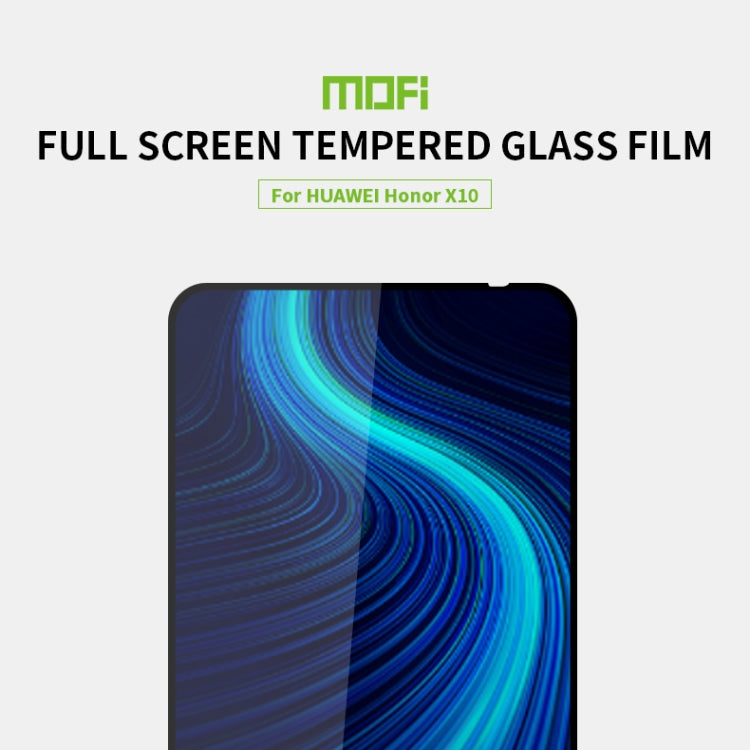 For Huawei Honor X10 MOFI 9H 2.5D Full Screen Tempered Glass Film(Black)