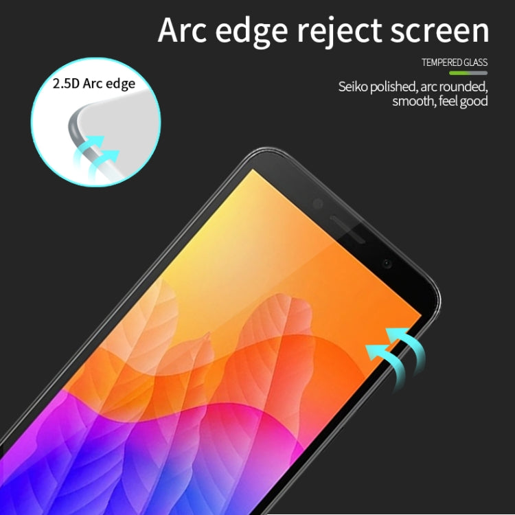 For Huawei Y5P/Y5 Prime MOFI 9H 2.5D Full Screen Tempered Glass Film(Black)