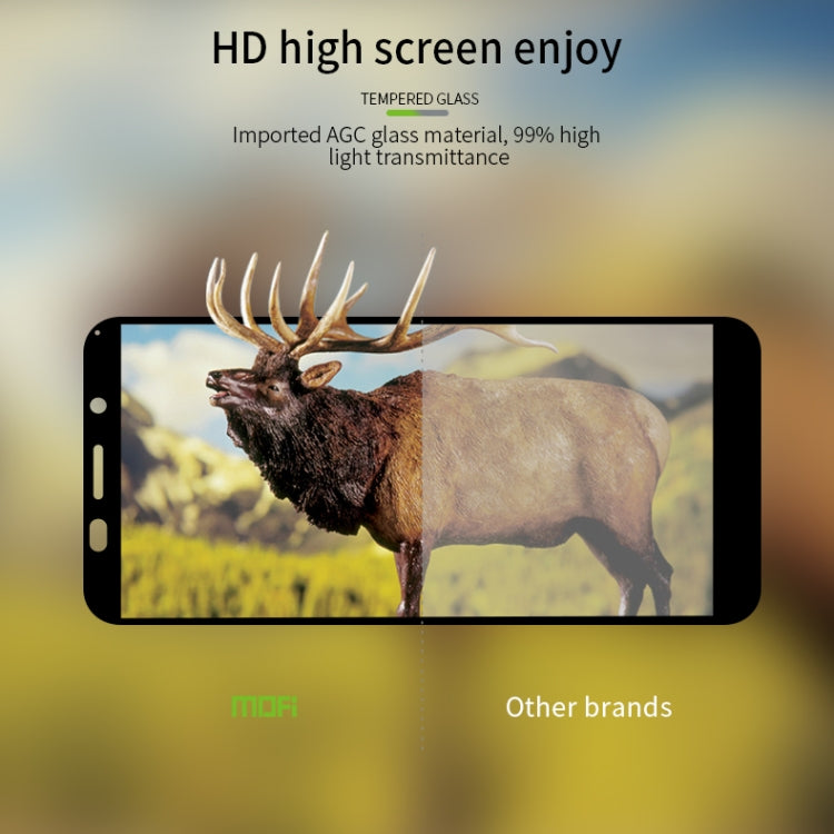 For Huawei Y5P/Y5 Prime MOFI 9H 2.5D Full Screen Tempered Glass Film(Black)