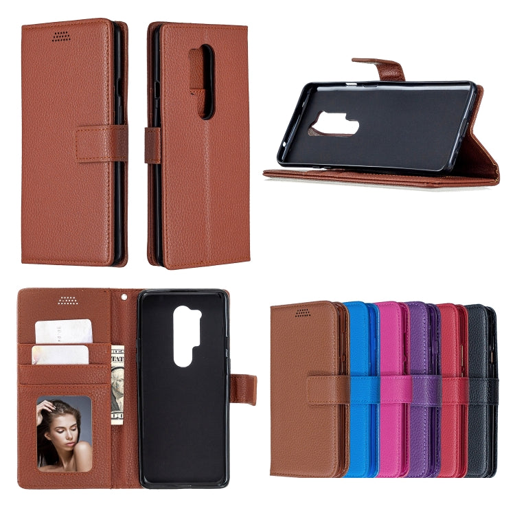 For OnePlus 8 Pro Litchi Texture Horizontal Flip Leather Case with Holder & Card Slots & Wallet & Photo Frame