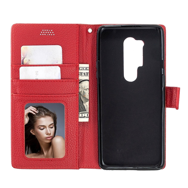 For OnePlus 8 Pro Litchi Texture Horizontal Flip Leather Case with Holder & Card Slots & Wallet & Photo Frame