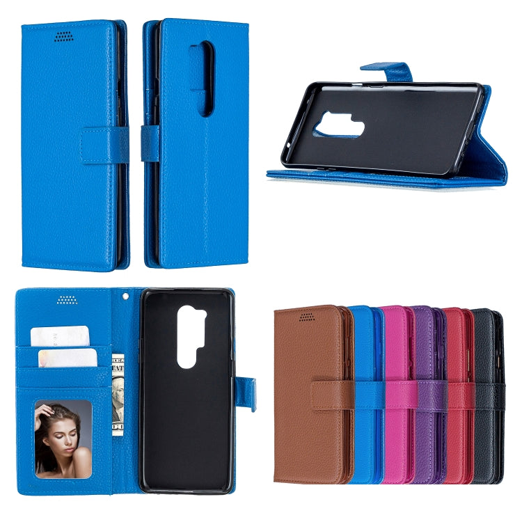 For OnePlus 8 Pro Litchi Texture Horizontal Flip Leather Case with Holder & Card Slots & Wallet & Photo Frame