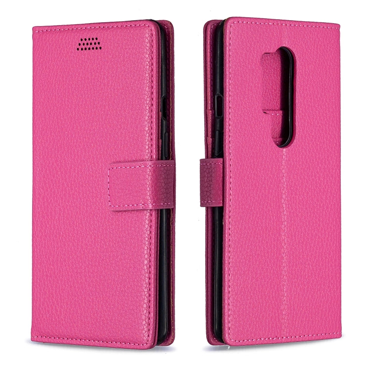 For OnePlus 8 Pro Litchi Texture Horizontal Flip Leather Case with Holder & Card Slots & Wallet & Photo Frame