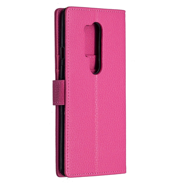 For OnePlus 8 Pro Litchi Texture Horizontal Flip Leather Case with Holder & Card Slots & Wallet & Photo Frame