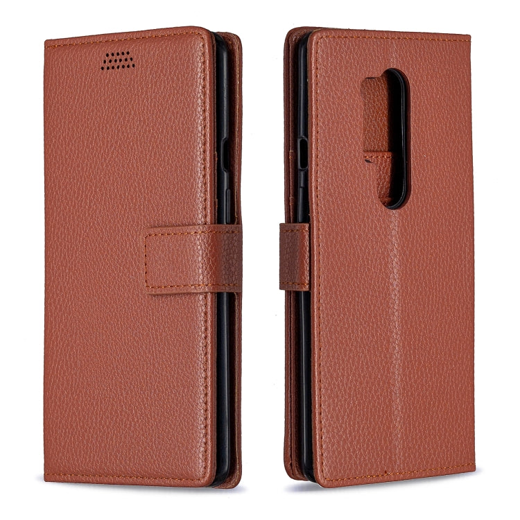 For OnePlus 8 Pro Litchi Texture Horizontal Flip Leather Case with Holder & Card Slots & Wallet & Photo Frame