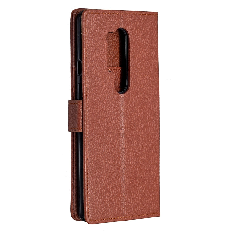 For OnePlus 8 Pro Litchi Texture Horizontal Flip Leather Case with Holder & Card Slots & Wallet & Photo Frame