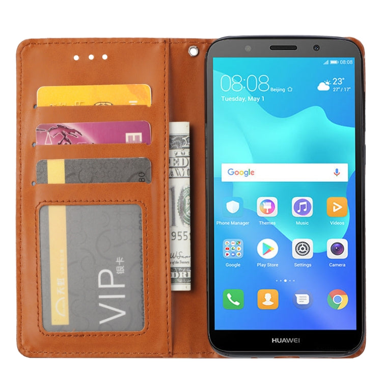 Knead Skin Texture Horizontal Flip Leather Case for Huawei Y5 2018 / Y5 Prime 2018 / Honor 7S, with Photo Frame & Holder & Card Slots & Wallet