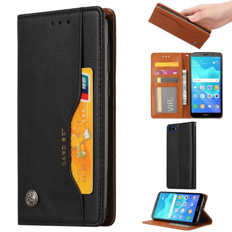 Knead Skin Texture Horizontal Flip Leather Case for Huawei Y5 2018 / Y5 Prime 2018 / Honor 7S, with Photo Frame & Holder & Card Slots & Wallet