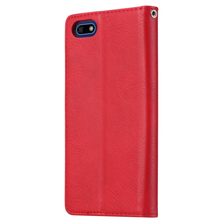 Knead Skin Texture Horizontal Flip Leather Case for Huawei Y5 2018 / Y5 Prime 2018 / Honor 7S, with Photo Frame & Holder & Card Slots & Wallet