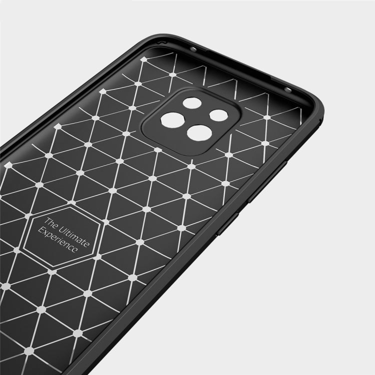 For Xiaomi Redmi 10X 5G Brushed Texture Carbon Fiber Shockproof TPU Case