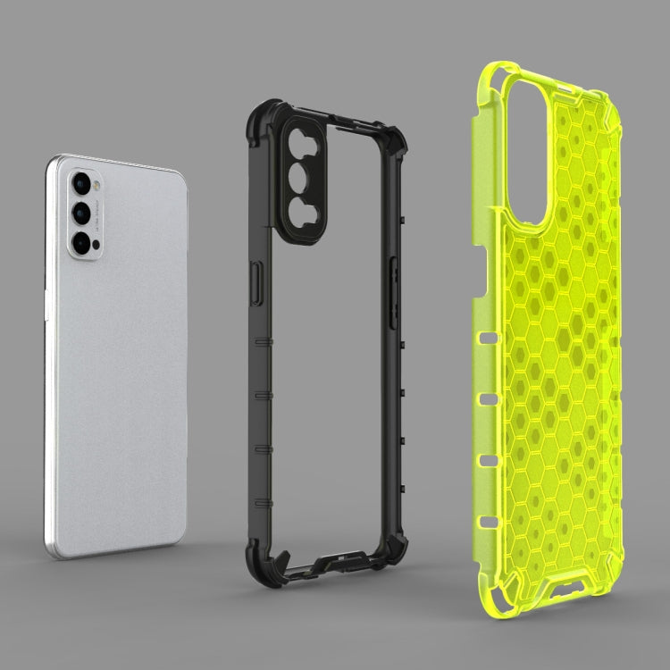For OPPO Reno 4 Pro Shockproof Honeycomb PC + TPU Case