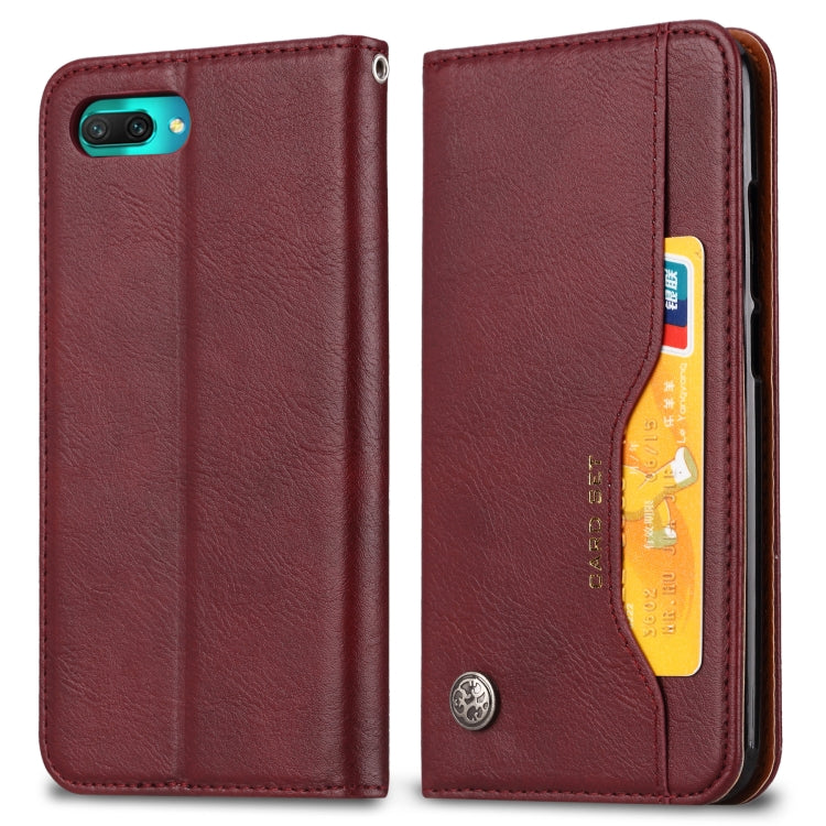 Knead Skin Texture Horizontal Flip Leather Case for Huawei Honor 10, with Photo Frame & Holder & Card Slots & Wallet