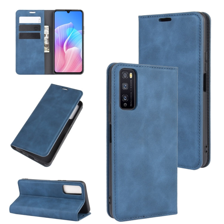 For Huawei Enjoy Z 5G Retro-skin Business Magnetic Suction Leather Case with Holder & Card Slots & Wallet
