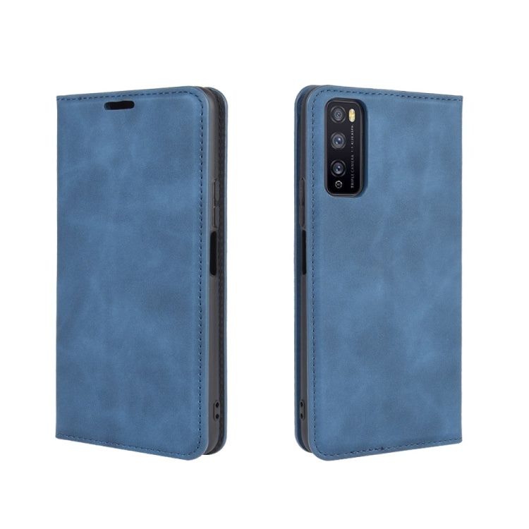 For Huawei Enjoy Z 5G Retro-skin Business Magnetic Suction Leather Case with Holder & Card Slots & Wallet
