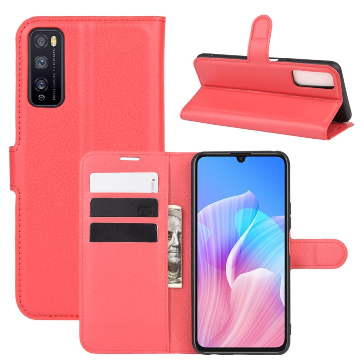 For Huawei Enjoy Z 5G Litchi Texture Horizontal Flip Protective Case with Holder & Card Slots & Wallet