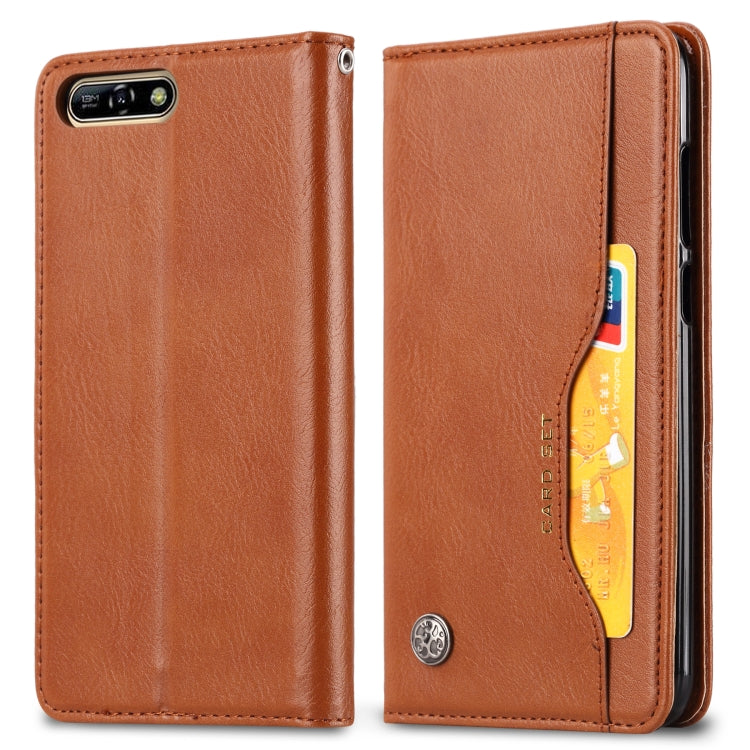 Knead Skin Texture Horizontal Flip Leather Case for Huawei Y6 (2018) / Honor 7A / Enjoy 8e, with Photo Frame & Holder & Card Slots & Wallet
