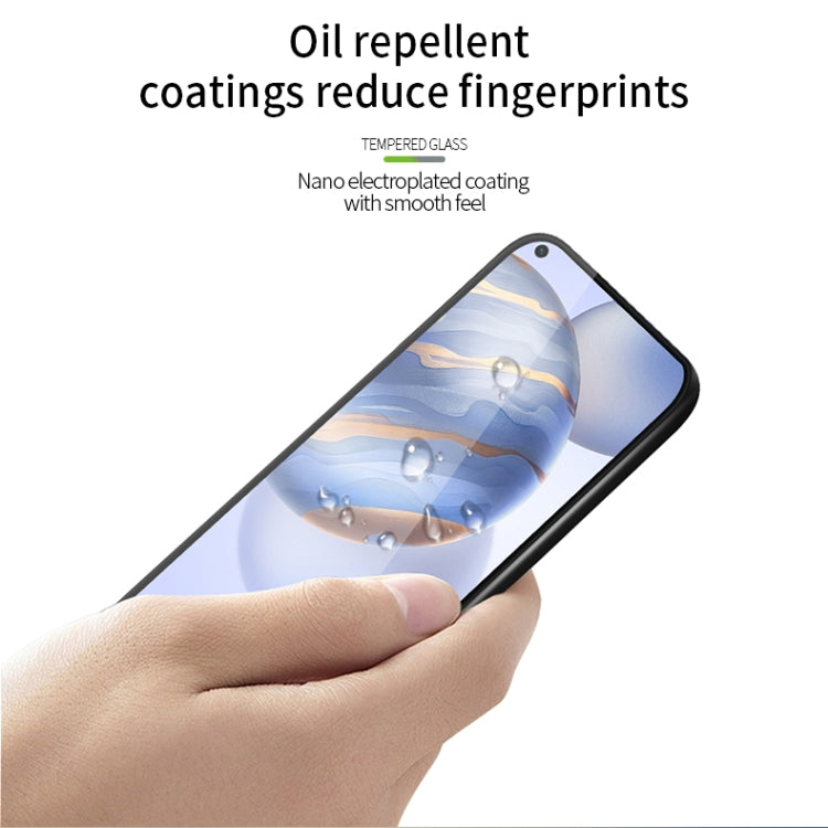 For Huawei Honor 30 / Nova7 MOFI 9H 3D Explosion-proof Curved Screen Tempered Glass Film(Black)