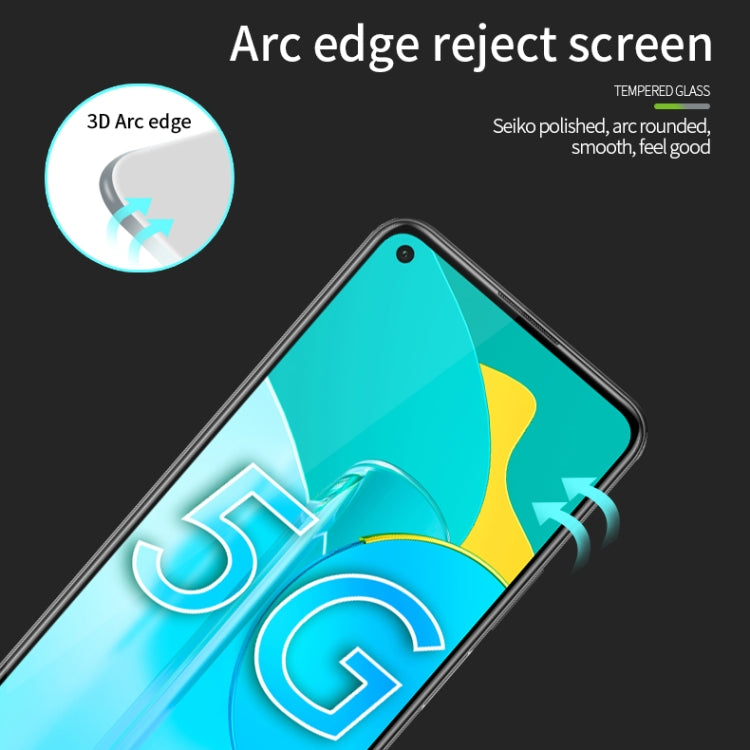 For Huawei Honor 30s / Nova 7 se MOFI 9H 3D Explosion-proof Curved Screen Tempered Glass Film(Black)