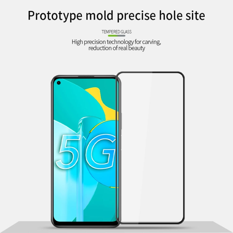 For Huawei Honor 30s / Nova 7 se MOFI 9H 3D Explosion-proof Curved Screen Tempered Glass Film(Black)
